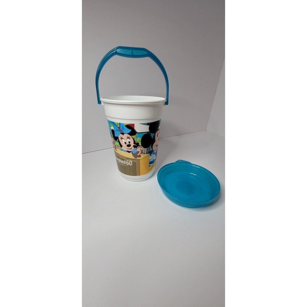Vtg Disneyland 60th Anniversary Souvenir Popcorn Bucket Diamond Celebration B5